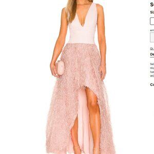 BCBGMAXAZRIA - Feathered Evening Dress